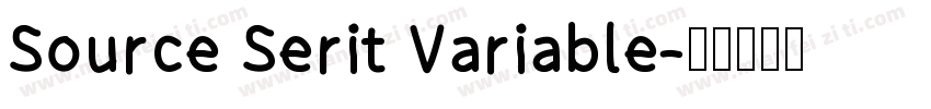 Source Serit Variable字体转换
